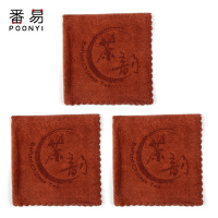 加厚款-啡色3条 淘金币兑换茶巾布茶布吸水加厚禅意桌布中国风茶道小高档茶几抹布