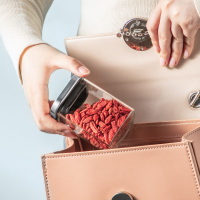 方形180ml-小巧便携 忆壶茶玻璃茶叶罐密封储物罐存储干果五谷杂粮厨房家用大容量便携