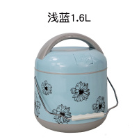 浅蓝1.6L(LX88-46) 龙仕翔保温桶提锅汤桶便当饭盒金属内胆双层餐盒学生饭桶家用筷叉