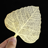 不锈钢菩提叶茶漏（金色 茶滤不锈钢菩提叶型树叶创意茶漏茶渣茶叶过滤网功夫茶具茶道配件