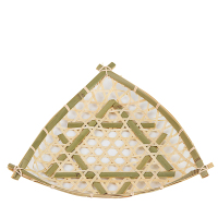 棕色 竹编制品竹篮子镂空竹筐寿司碟餐具农家用创意特色装饰点心筐装饰