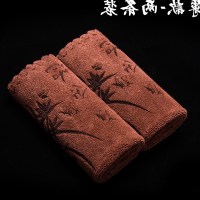 薄款 棕色两条装(两层 茶巾车用垫茶手巾打扫茶具餐桌清洁茶几饭店布办公室擦家用四方。