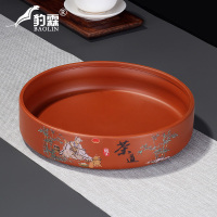 茶饼罐-紫砂-茶道(单层无盖) 紫砂茶叶罐陶瓷储存罐七饼普洱茶盒收纳茶饼盒家用大号包装盒储存