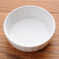 白色圆形4个装 四个装仿树叶陶瓷小碟子餐具醋碟酱油碟调味碟骨碟菜碟小吃盘子