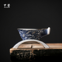 浪海奔翔-茶滤组 甲馨 陶瓷茶具手工描金茶漏组 浪海奔翔茶滤分茶器过滤网茶叶茶隔