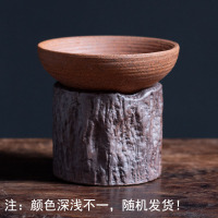 原矿粗陶茶滤 隔离器滤网茶具纱布功夫茶u漏茶渣无釉配件粗陶茶道泡茶原矿茶滤
