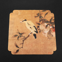 茶巾-翠鸟款 丝绒彩绘茶布茶巾垫吸水茶巾垫小方巾茶道功夫茶具配件中式中国风