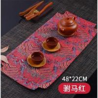 红色+布艺小茶席驸马红 茶巾茶席禅意茶巾垫小茶席日式茶巾布棉麻茶布茶桌布垫吸水茶垫布