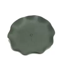 单个小盘子 水土陶形 紫砂托盘茶托 精品手工荷叶盘子碟子茶垫茶具茶道