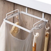 白色 铁艺收纳塑料袋架 厨房塑料袋架橱柜塑料袋桶垃圾架