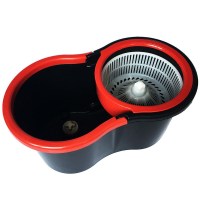 黑色桶+塑料篮 6个 无篮 加强杆+塑料盘 拖杷桶旋转桶半自动手压式扦把金属篮饭店脱把家居室内拖地桶拖把