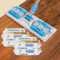 大号两节伸缩杆拖把+大号除尘纸4包 领8元专属优惠券 喜擦擦加大号静电除尘纸吸尘纸一次性纸吸宠物毛发平板拖把无尘纸