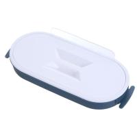 U63-深蓝色带盖 无痕贴厨房桌面垃圾桶垃圾架收纳架子壁挂支架挂钩橱柜门挂架家用