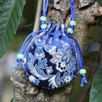 乳白色 开口笑挂脖空袋 端午节香包香囊空袋香料香袋荷包袋古风随身儿童挂脖御守艾草驱蚊