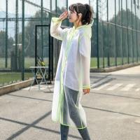 常规款（荧光绿）儿童M（适合60- 95cm) 均码 宋茜同款儿童成人透明雨衣连体中长款男女学生徒步防暴雨旅游雨披