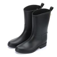 黑色 36 春雨鞋雨靴女韩国时尚款水鞋中筒女水靴防滑成人套鞋可爱保暖胶鞋