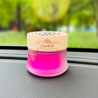 水蜜桃香膏 车载香水香薰香氛车用持久淡香可爱情侣固体香膏汽车内饰用品摆件