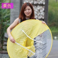黄色 S 。成人小鸭单人飞碟蓝色斗笠头戴雨披式斗篷女童男童雨衣出游大。