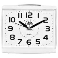 康巴丝2335白色 钟表闹钟学生静音温度万年电子表卧座钟灯年历夜床头闹表贪睡超