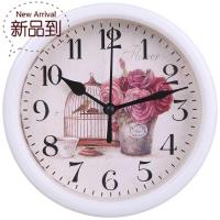 玫瑰 简约韩版学生静音时钟儿童3卧室床头小钟表个性创意桌面迷你小挂