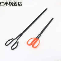 纯黑钳子[40cm] 用火铁夹烧火火钳家用柴铁垃圾桶夹缝碳钢烤饼钳子铁钳扁头卫长