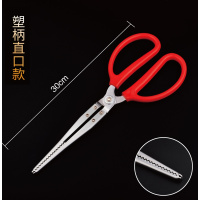 不锈钢直头款(28厘米) 老式火钳家用环卫检垃圾夹拾物器带牙齿铁钳夹鳝鱼泥鳅钳子防滑老