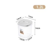 白色1.2L密封罐** 厨房装米桶家用密封米箱20斤装米缸面粉储存罐防虫防潮大米收纳盒