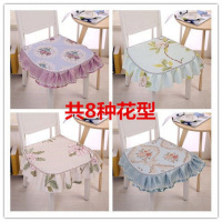 单个坐垫多种花型随机发[不含椅 1x1cm 餐桌椅套家用椅子套桌布餐椅垫中式欧式一体垫茶几布椅子套罩现代