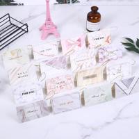 全套16张的价格带挂绳 花店用对折留言卡大理石纹生日祝福贺卡韩国创意节日小卡片带信封