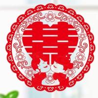 静电喜20张(传统喜字) 20*20 cm 结婚庆用品创意喜庆喜字贴纸婚房装饰玻璃剪纸个性婚礼布置静电。