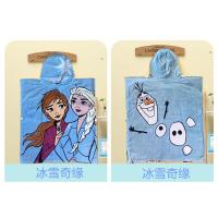 深蓝色 60款(身高85-120厘米)瑕疵品 特价全棉儿童毛巾料浴巾斗篷带帽宝宝洗澡速干吸水可穿浴巾浴袍