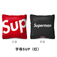 字母sup红1个装[抱枕被] 车载抱枕车用抱枕被子两用一对汽车内靠枕折叠空调被车上靠垫毛毯