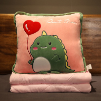 粉恐龙 抱枕40x40厘米(被子展开1x1.5米) 抱枕被子两用午睡神器枕头被子枕头汽车内折叠办公室车载靠枕靠垫