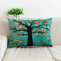 S8 30X50(枕芯+枕套) 田园森系长方形棉麻抱枕含芯办公室腰枕汽车靠枕亚麻沙发靠垫腰垫