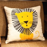 狮子 45x45cm（带内胆可拆洗） ins沙发抱枕靠垫 客厅大号北欧现代简约家用可爱靠枕办公室可拆洗