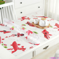 1.0银色年年有余 60*60 定制透明餐桌垫pvc软玻璃桌布耐高温防烫防水防油免洗水晶茶几垫