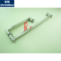 225*425mm 狄牧淋浴房方形优质拉手 L型不锈钢扶手 玻璃推开门执手 卫浴配件