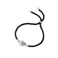 男款 环环相扣情侣手链简约手工编织手绳学生异地恋男女镶钻手环