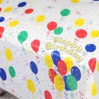 节日气球1.35X2.75米独立包装 [1]张 一次性桌布加厚长方形儿童学校生日派对ins风家用布置甜品台装饰