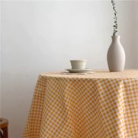 橘色格子(锁边) 45*60cm 踏青郊游格子野炊野餐布地垫子背景桌布拍照ins网红少女心沙滩布