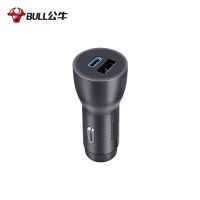 33W铝合金大车车充 公牛33W铝合金快充车载充电器快充一拖二type-c+usb闪充汽车充