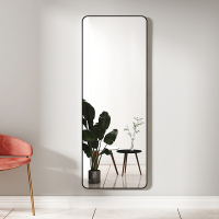 [大圆角][高清加厚款]玲珑黑30*120cm(无支架) 其他 否 网红全身镜卧室挂墙试衣镜女生穿衣镜家用立体大镜子壁挂