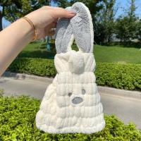 白色 韩国丽闪LISSE考拉北极熊兔耳朵干发帽可爱吸水速干帽儿童女浴帽