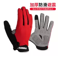黑红 M moon骑行手套全指手套秋冬山地自行车手套透气手机触屏手套