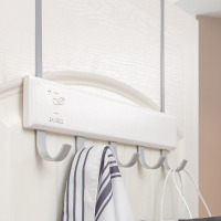 白色五钩 门后挂钩挂衣架背挂式北欧风门挂钩门后挂架宿舍卧室免钉创意木质