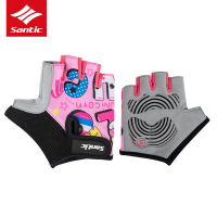 W9P034 小可爱 S Santic森地客儿童骑行手套短指平衡车滑步车防滑半指手套男女护具