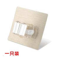 单头拉丝(一个装) 挂拖把架子免打孔放拖布夹子卡座强力固定卡扣卫生间墙上壁挂挂钩