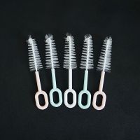 5只尼龙奶嘴刷 海绵奶瓶刷子水杯清洗刷花朵型海绵杯刷 折叠洗杯刷 奶瓶清洁工具