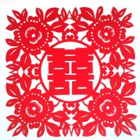 款式1 小号28*28cm 喜字贴创意喜庆装饰品结婚用品大号贴大门婚房布置剪纸窗花喜贴纸