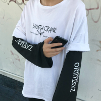 黑-字母宽松13冰袖 均码 冰爽袖冰丝袖套男女户外开车防晒手袖护臂套夏季骑行套袖男韩版潮